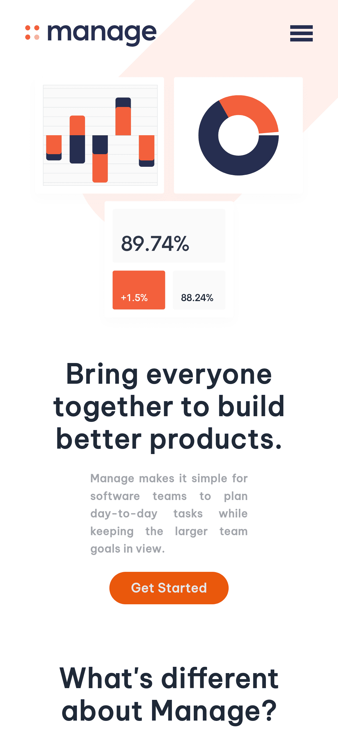 Manage's homepage